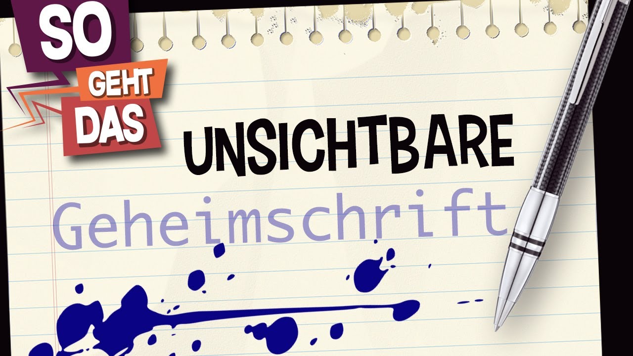 UNSICHTBARE GEHEIMSCHRIFT selber machen - Lifehack Test!