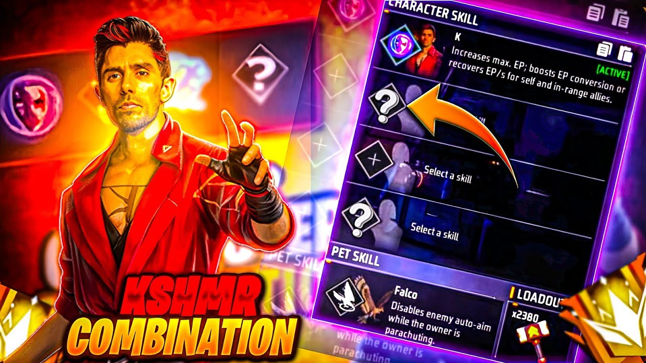 Kshmr Character Skill Combination 2026 | Br Best Character Combination In Free Fire  @Rakus118