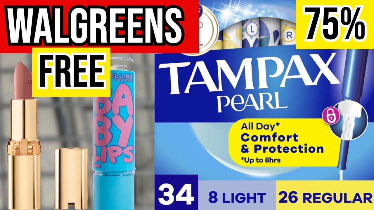 Walgreens **FREE MAYBELLINE AND L'OREAL MAKEUP** + 75% OFF TAMPAX! RUN!!!