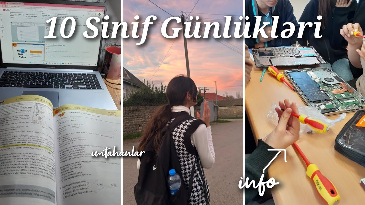 10'Sinif günlükləri #1/məktəb,sınaqlar,dostlar ✨️/ Yagut Rzaeva