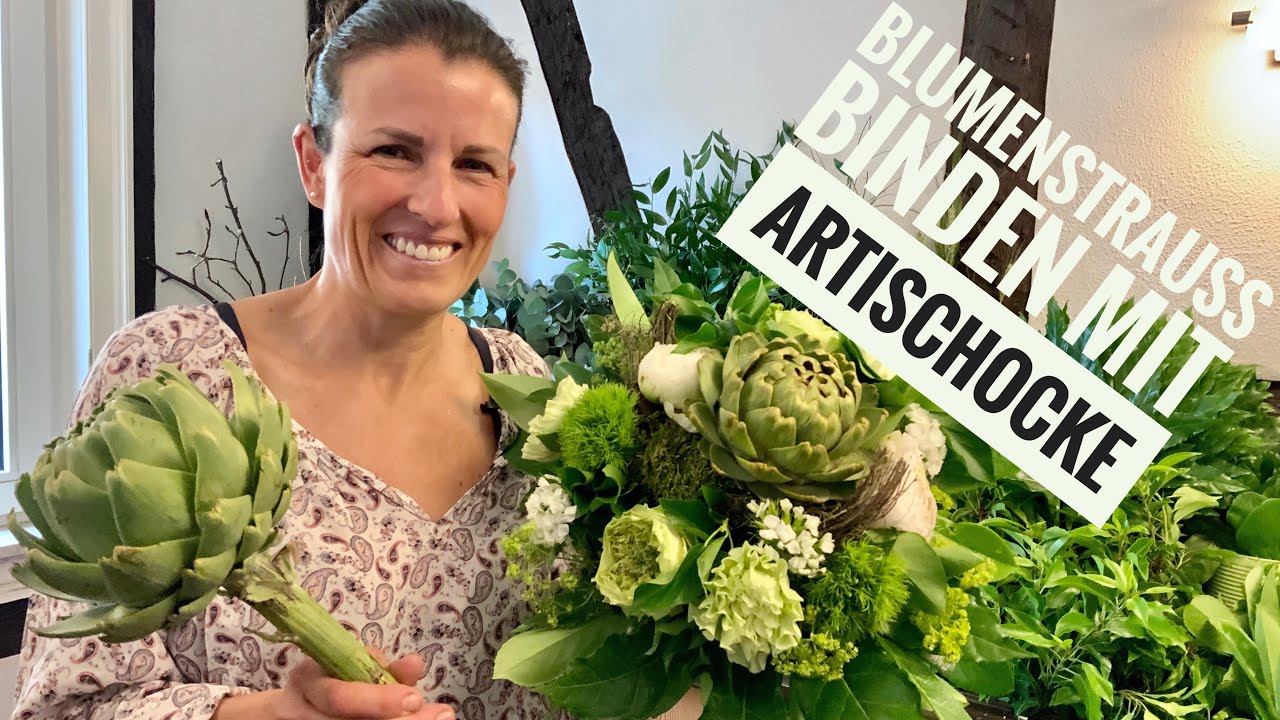 BLUMENSTRAUSS  mit Artischocke Sommerstrauß Floristik DIY Dekotrend 2020 Dekotipp Geschenkidee