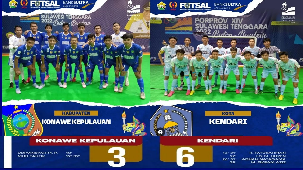 PORPROV XIV SULAWESI TENGGARA 2022 || KENDARI VS KONAWE KEPULAUAN (6-3)