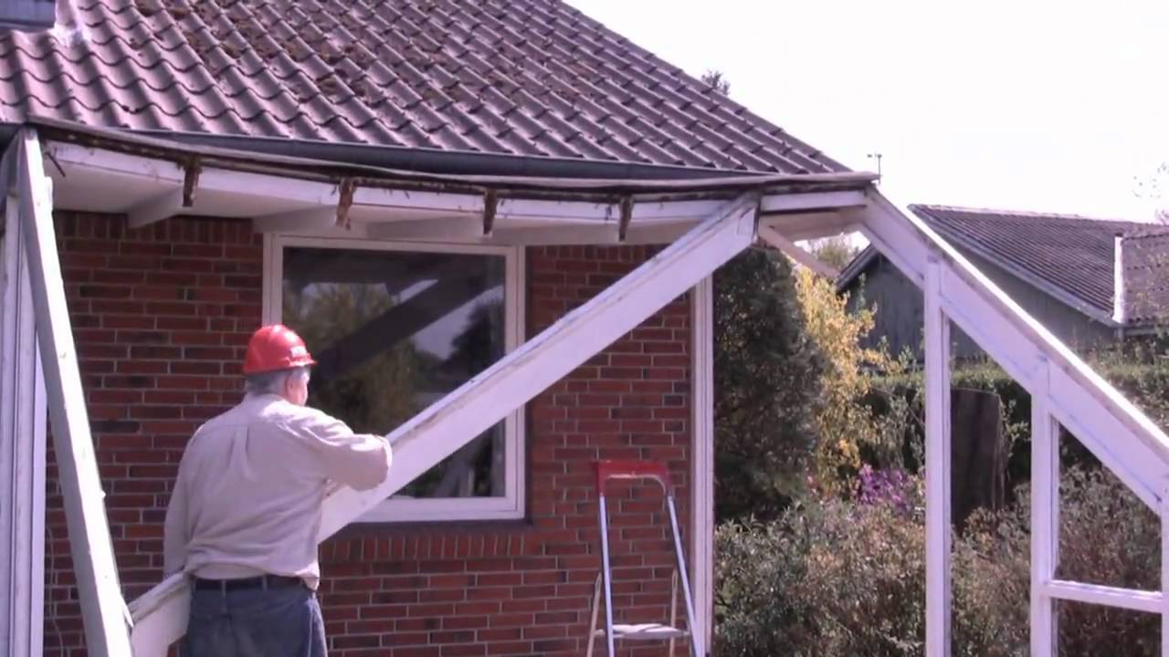 Nedbrydning af udestuen