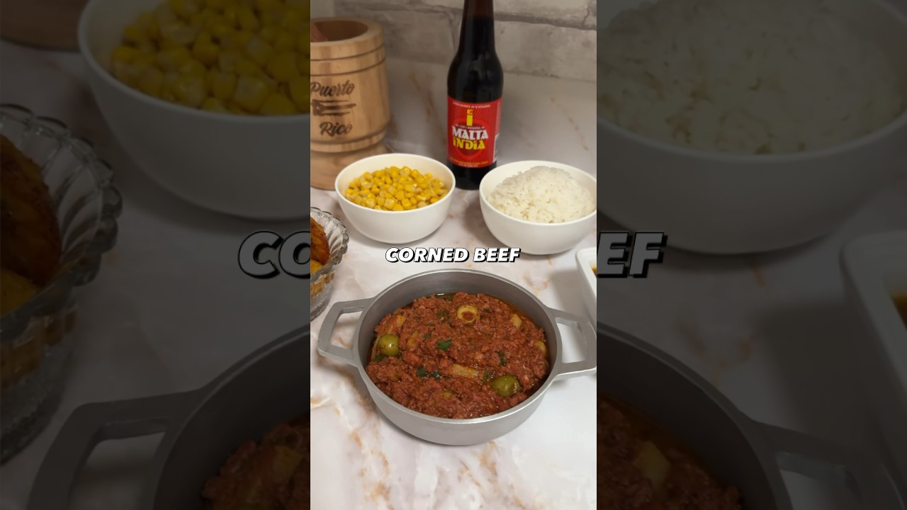 EASY Corned Beef Recipe 🔥 #puertoricanfood #puertoricanrecipes #caribbeanfood