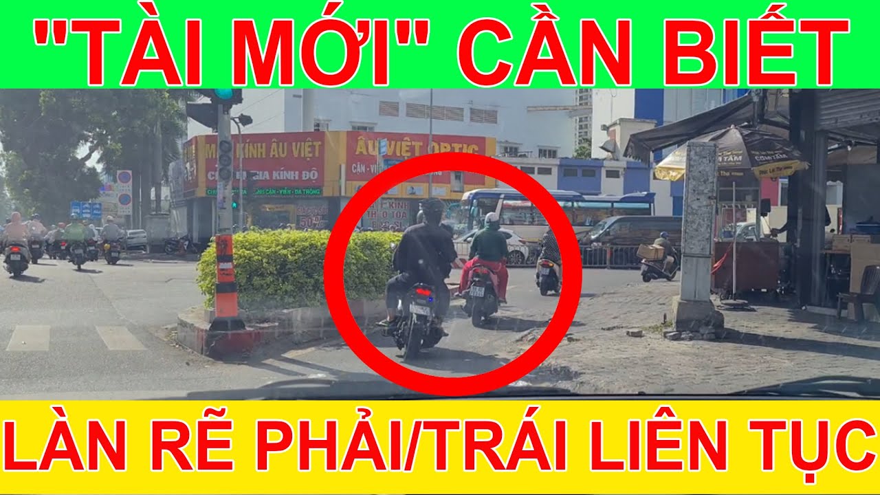 Bổ túc tay lái xe ô tô tại Tp.HCM - Tìm hiểu về làn rẽ phải/rẽ trái liên tục