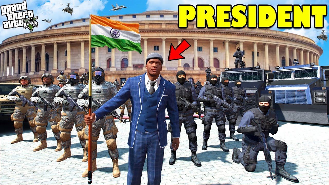 Franklin Becomes Finally the Most Powerful President In Los Santos GTA 5! | SHINCHAN and CHOP