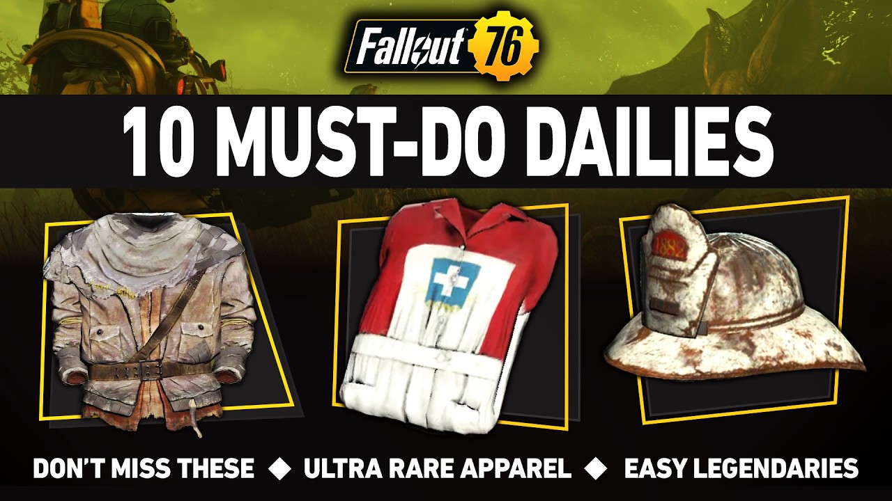 10 обязательных ежедневных заданий в Fallout 76 для получения редкой одежды и легендарных предметов!