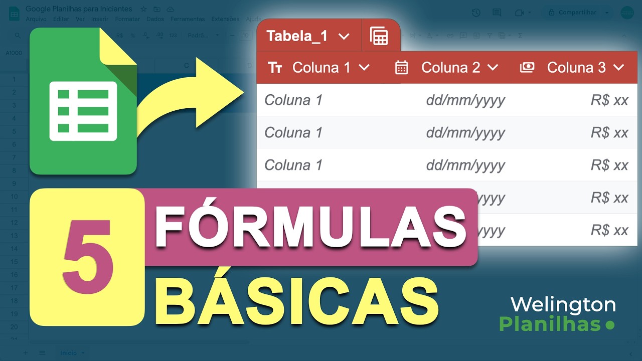 Google Sheets: TABELAS 5 Formas Básicas utilizando a Nova REFERÊNCIA de NOME no Google Planilhas