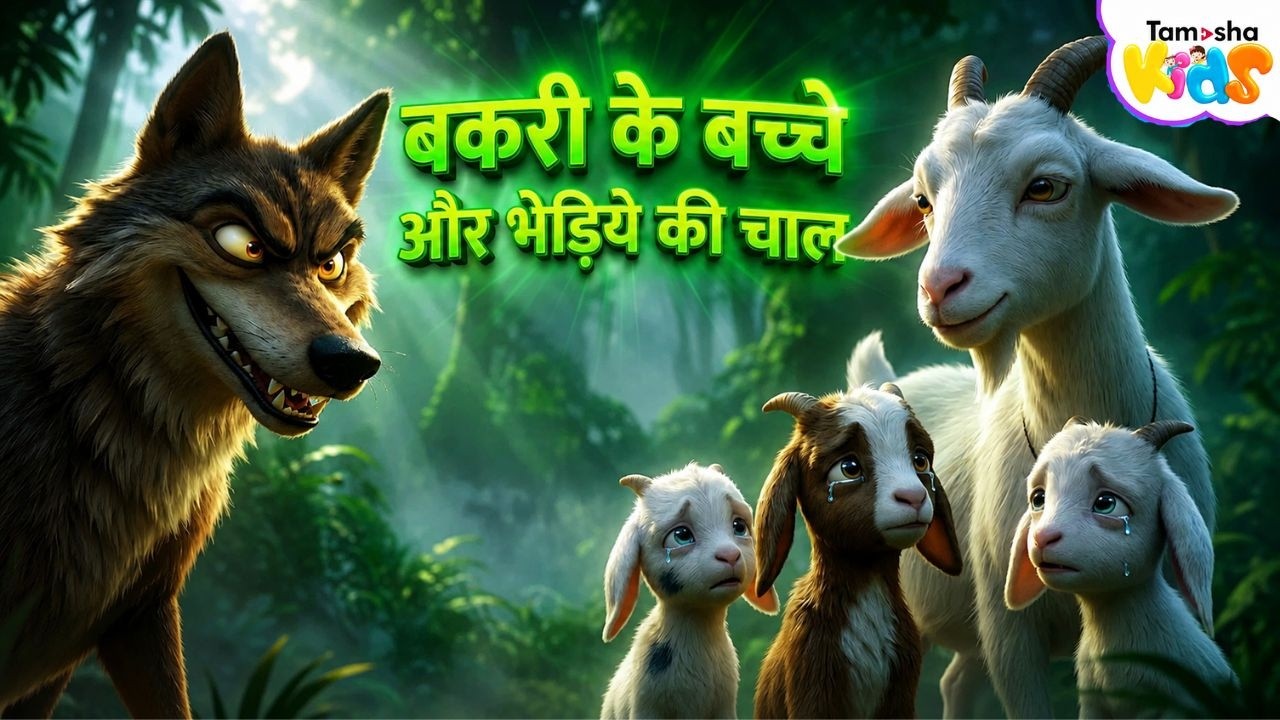 बकरी के बच्चे और भेड़िये की चाल | The Wolf and the seven little goats | Tamasha Kids | Story