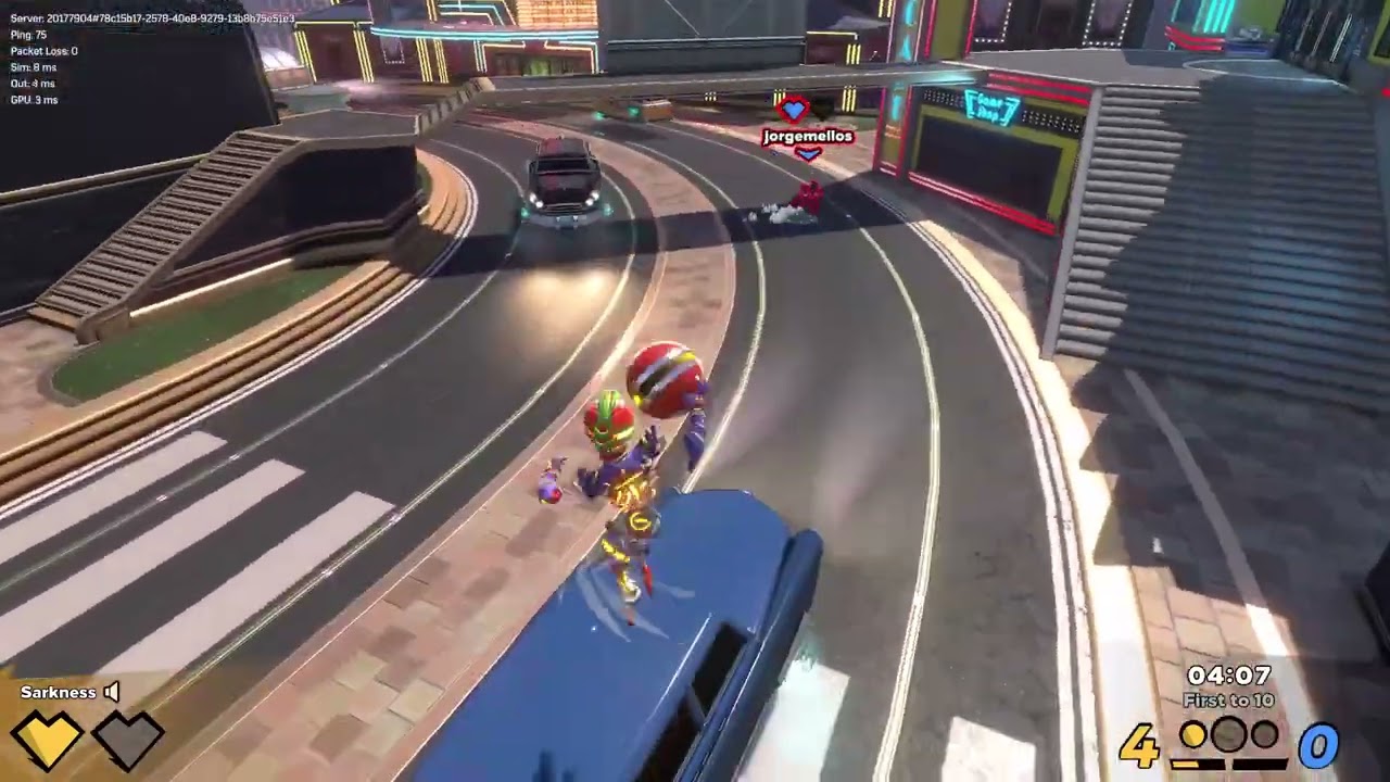 Using the Cars in Knockout Roundabout to SLINGSHOT yourself!