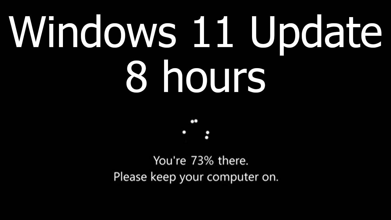 Windows 11 Update Screen 8 hours REAL COUNT in 4K UHD !