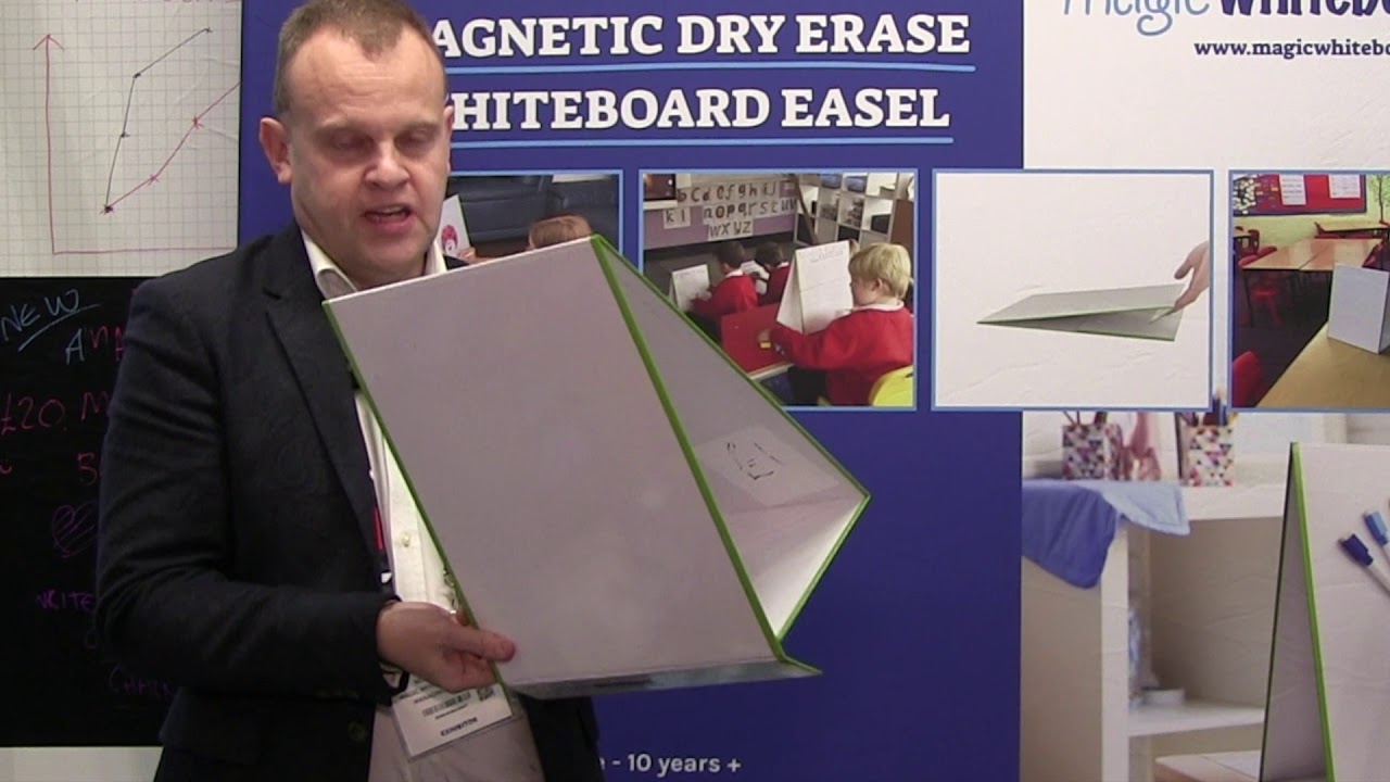 NEW - Magic Whiteboard Tabletop Magnetic Whiteboard Easel - BETT SHOW