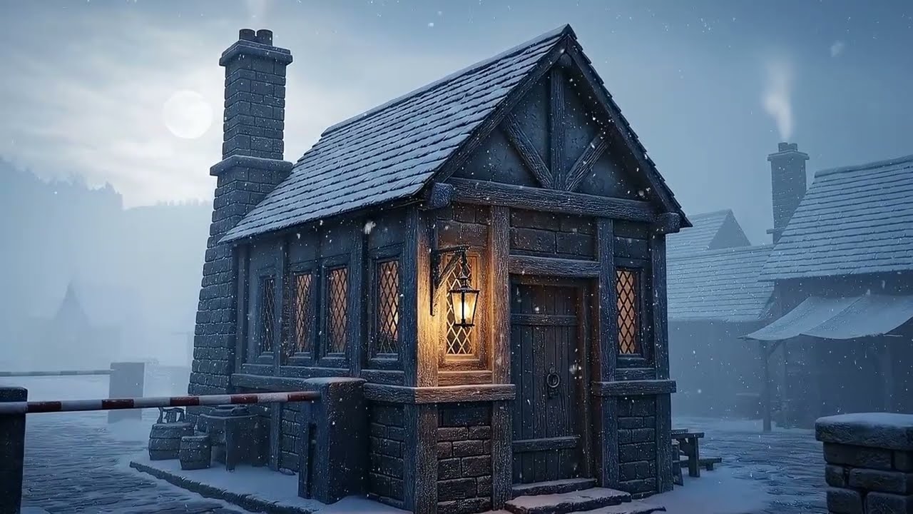 Frozen River Port of the Northern Kingdom - Medieval Celtic Winter Ambience for Sleep, Relax & Study