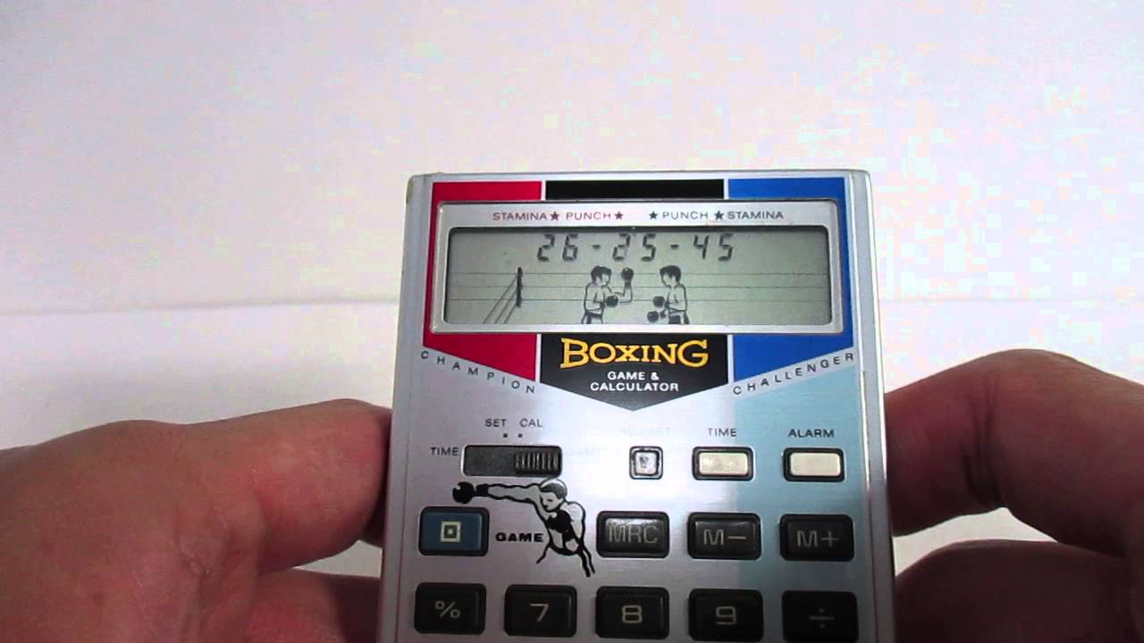 16758 CASIO LCD Game & Calculator Boxing BG-15T 1982