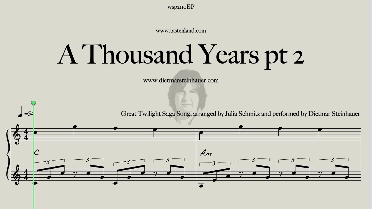 A 1000 Years  -  Easy Piano  -  Twilight Saga