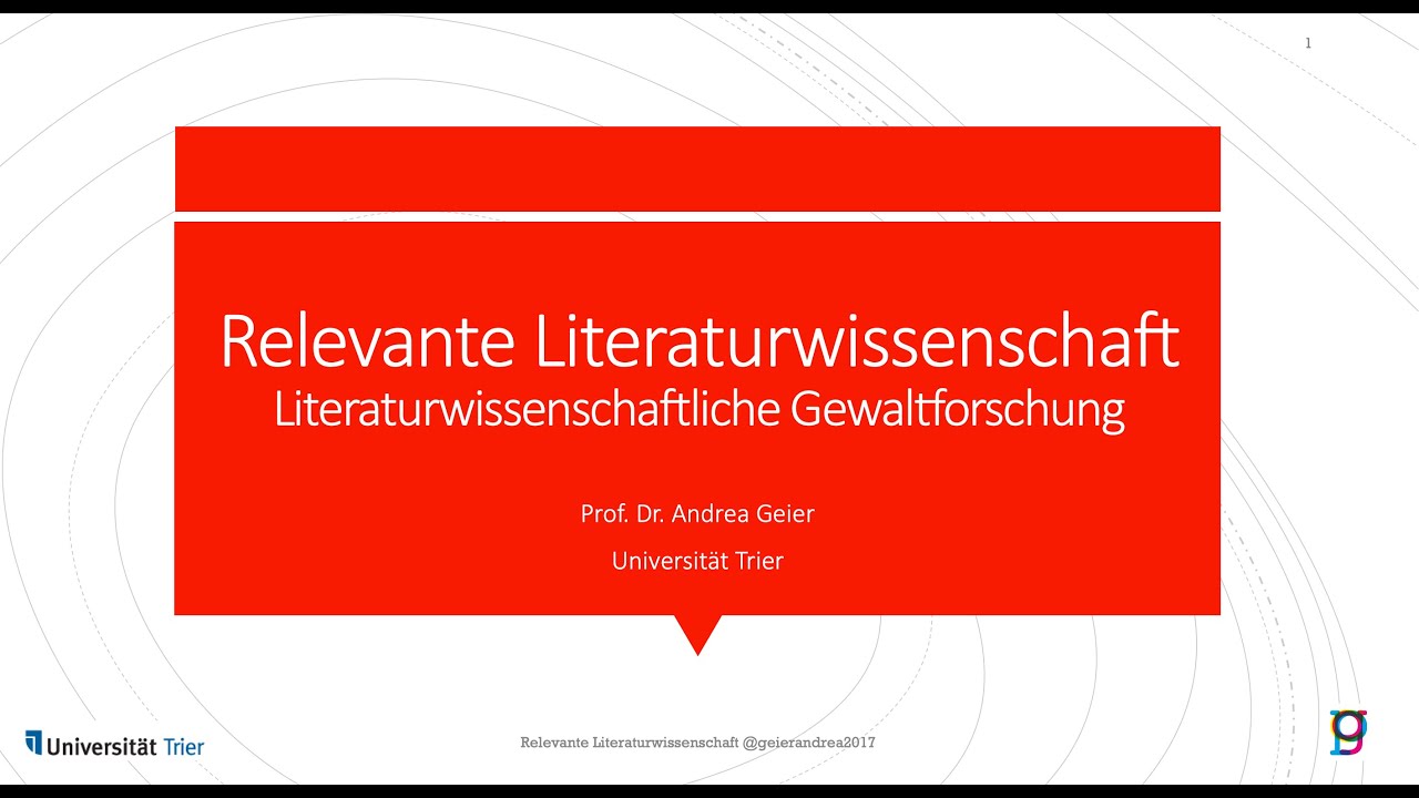Literaturwissenschaftliche Gewaltforschung, Reihe: Relevante Literaturwissenschaft