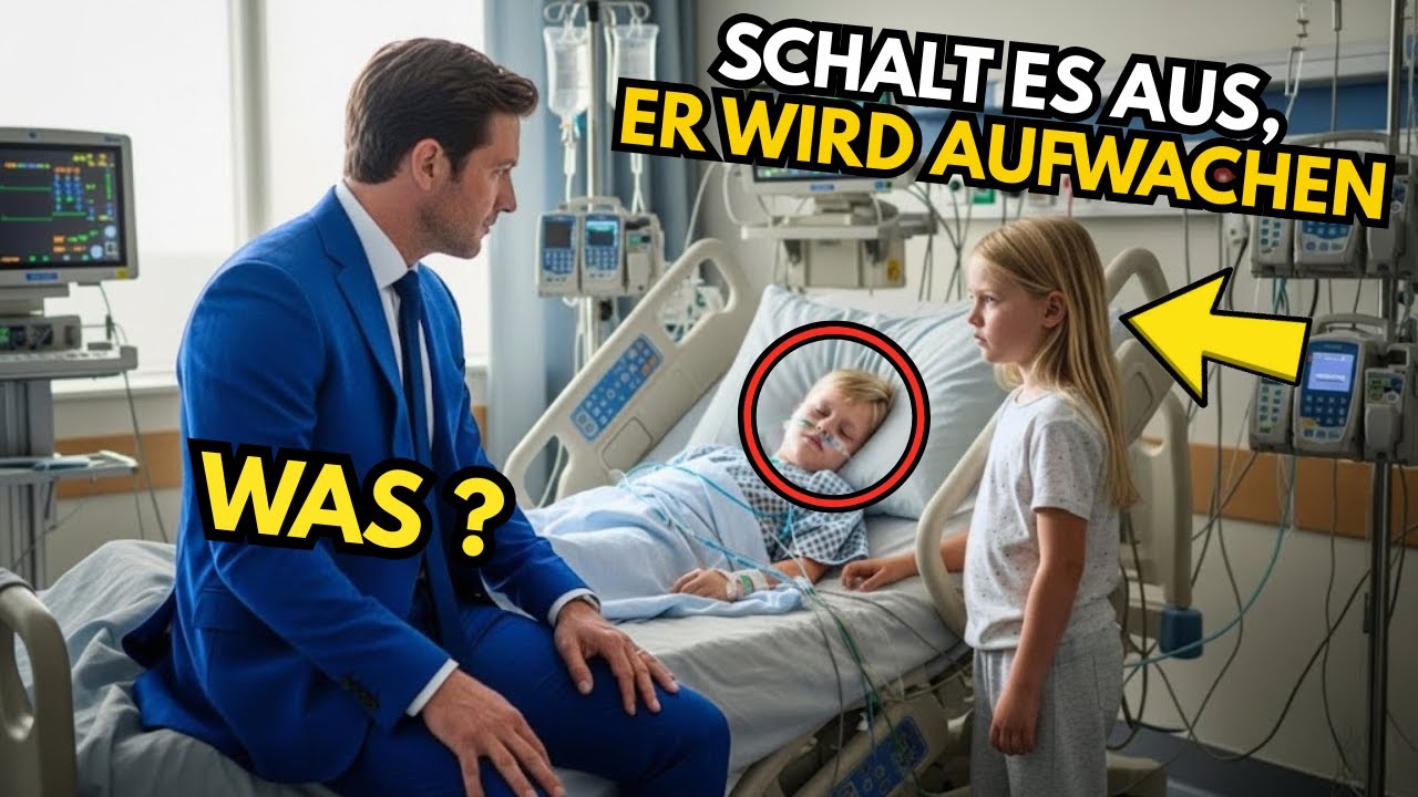 „Schalten Sie die Maschinen ab,Ihr Sohn wird aus dem Koma kommen!“, sagte das Mädchen dem Milliardär