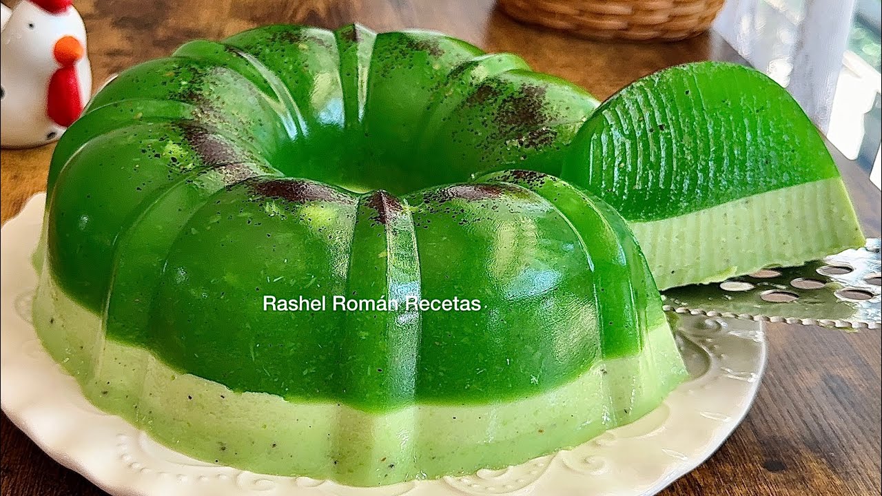 GELATINA CON FRUTA NATURAL Y LECHE 🥝🤤 sobremesa fácil