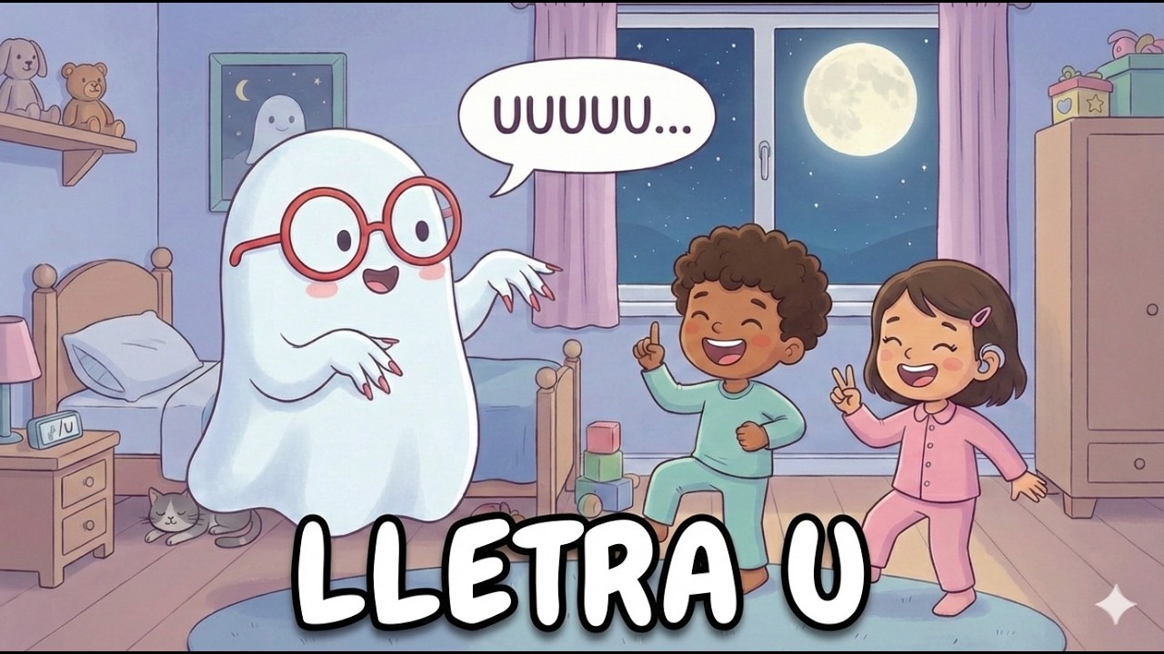 Aprèn la Lletra U i el so /u/ | La Cançó del Fantasma | Fonètica en Català  #CançonsInfantils