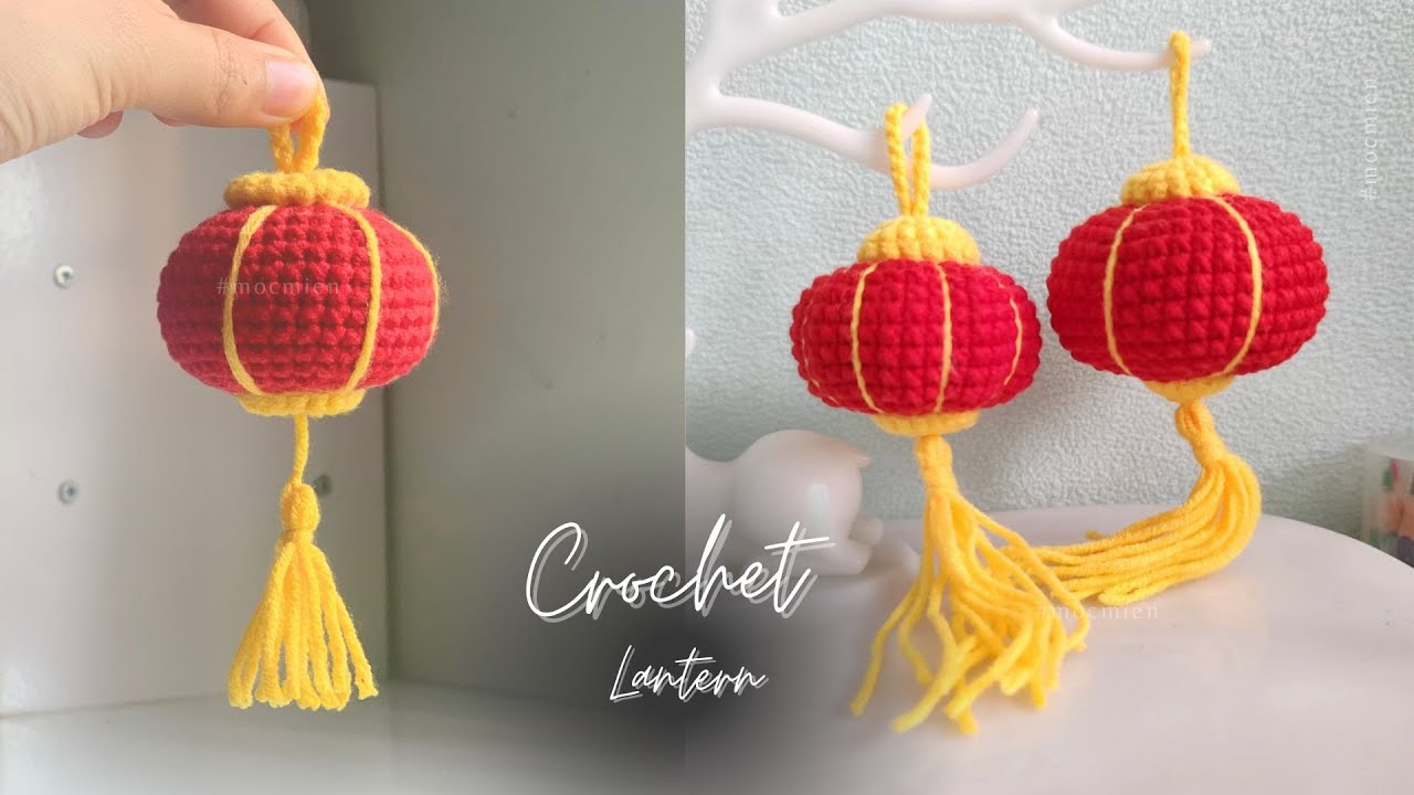 [Eng sub] Crochet lantern | Hướng dẫn cách móc lồng đèn đơn giản | Moc Mien Crochet