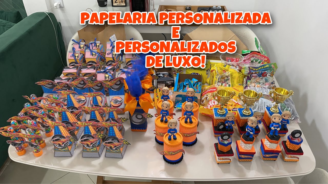 COLOCANDO OS DOCES NOS PERSONALIZADOS *FESTA HOT WHEELS