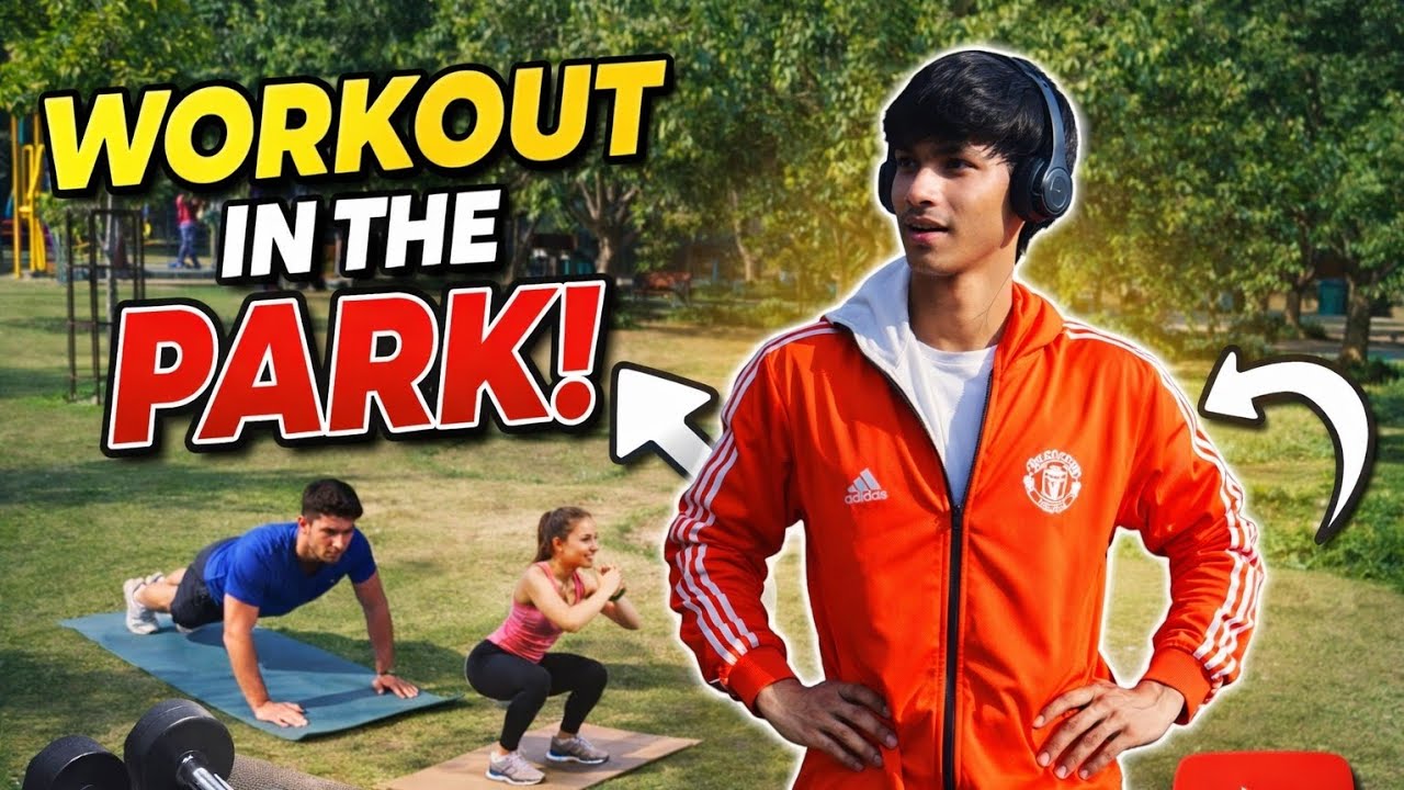 WORKOUT IN THA PARK! FULL VLOG😅