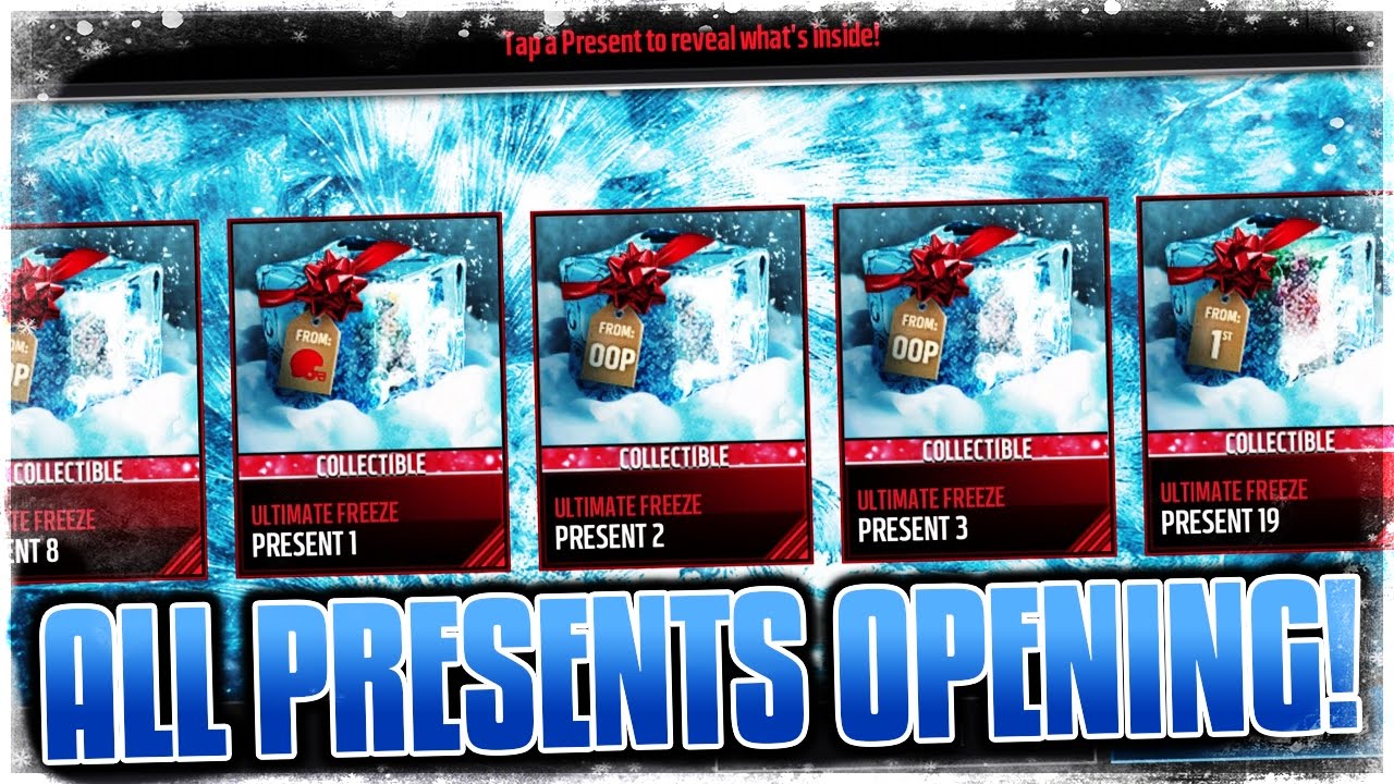 OPENING ALL THE CHRISTMAS PRESENTS! Madden Mobile 17