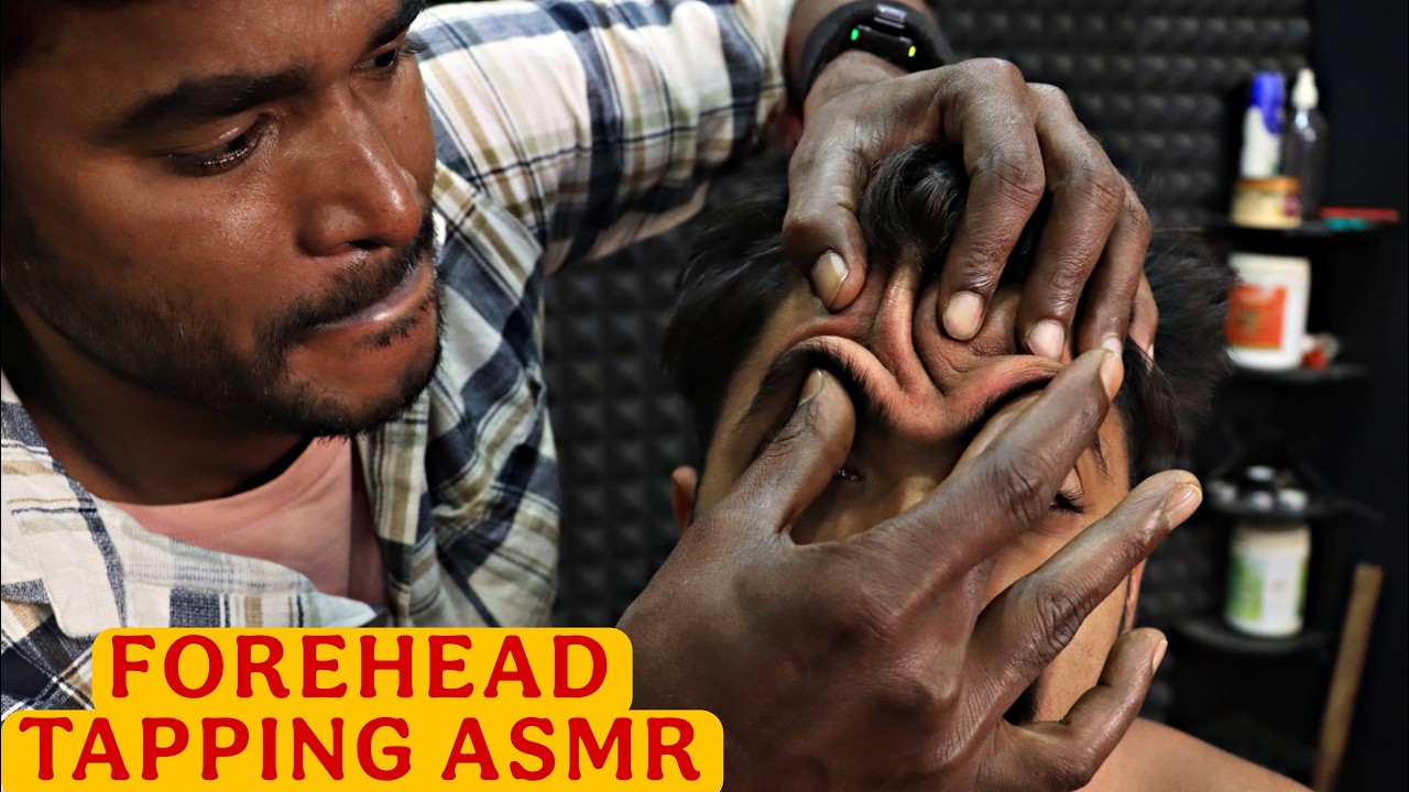Perfect Head Massage & Forehead Tapping by Master Rajen | Head Massage & Neck Cracking | ASMR
