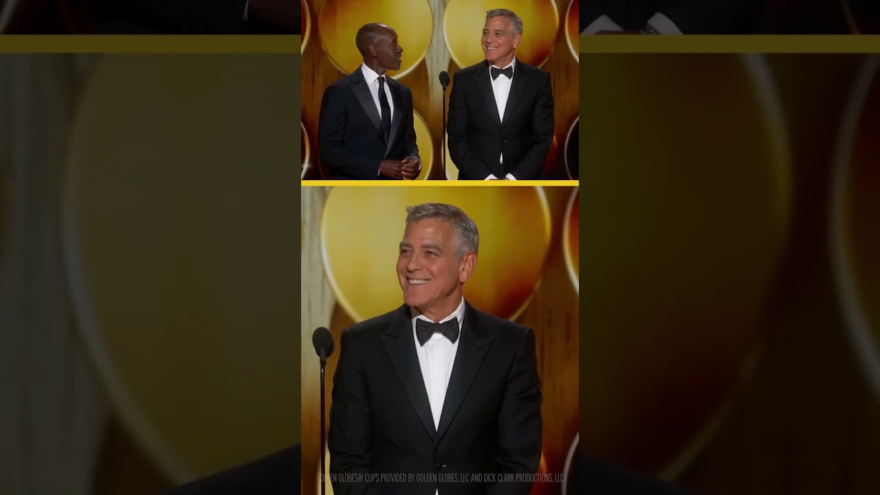 George Clooney & Don Cheadle Present at the Golden Globes