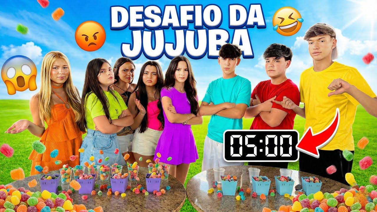Meninos X Meninas…Fizemos Um Desafio Da Jujuba… Olha Só No Que Deu! 😨🤭