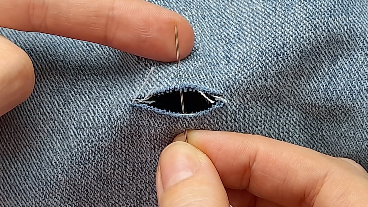 🧵 How to Invisibly Fix a Hole in Jeans — Genius Denim Hack!