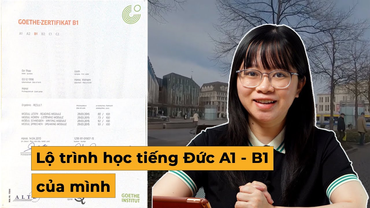 Lộ trình học tiếng Đức A1 - B1 của mình | Tiếng Đức cùng Uyên | Du học Đức