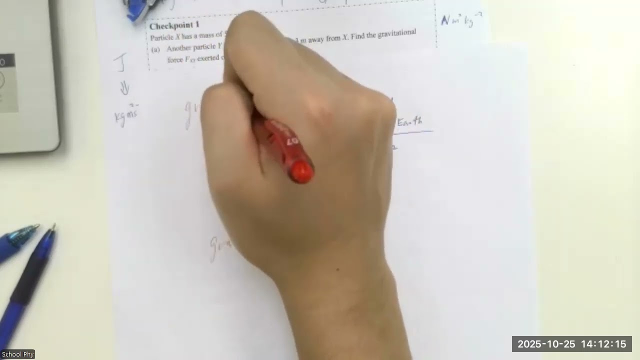 25 10 2025 F5 phy gravitation Patrick😎 想補化學 補chem 化學補習? 搵朗林理學啦