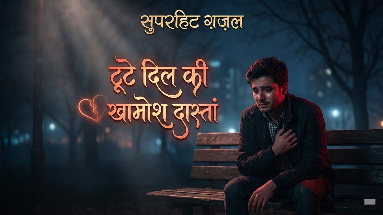 टूटे दिल की ख़ामोश दास्तान | sad ghazal | emotional heart tachingh ghazal | old is gold Hindi ghazal