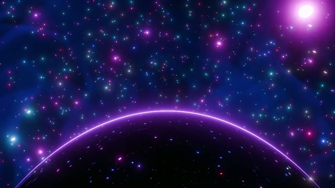 Neon Space | 4K Deep Space Ambient (Original Visuals and Sound)
