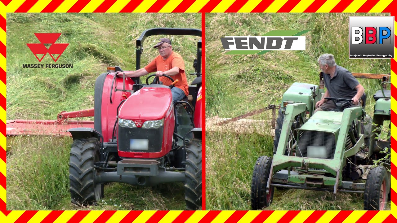 Massey Ferguson 3625 & Fendt Farmer 201S, 1. Grasschnitt, 22.06.2022.