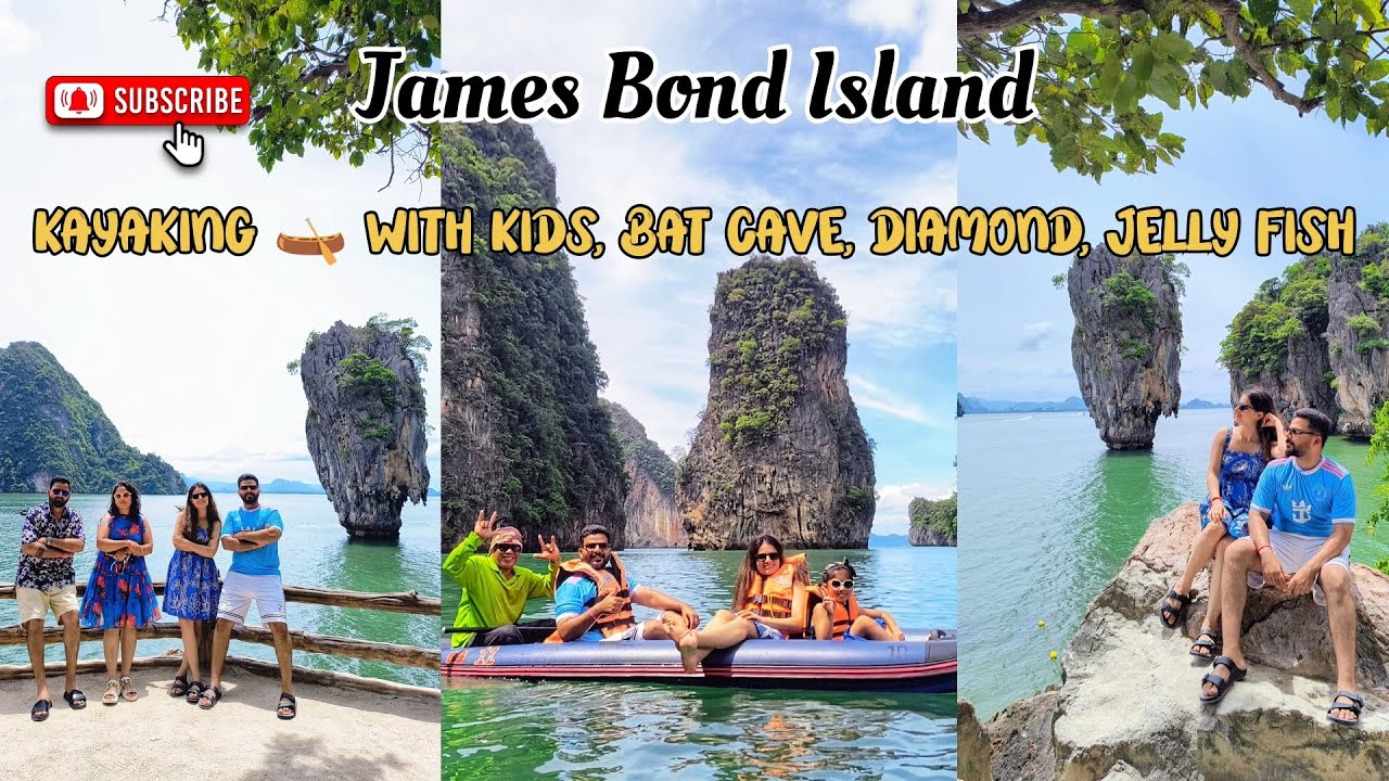 Part-6, Thailand, James Bond Island Tour with Kids Complete Video, canyoing, Cave Tour