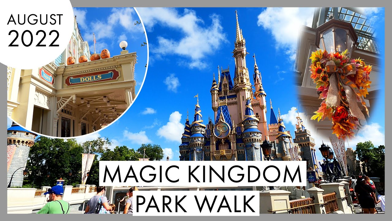 First Signs of Fall On Main Street, USA At The Magic Kingdom! 4K Park Walk at Walt Disney World