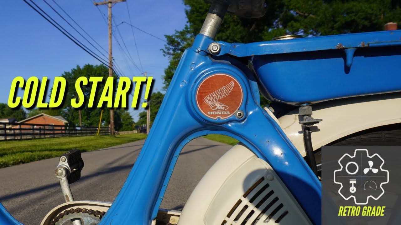1966 Honda P50 Moped Cold Start-Up