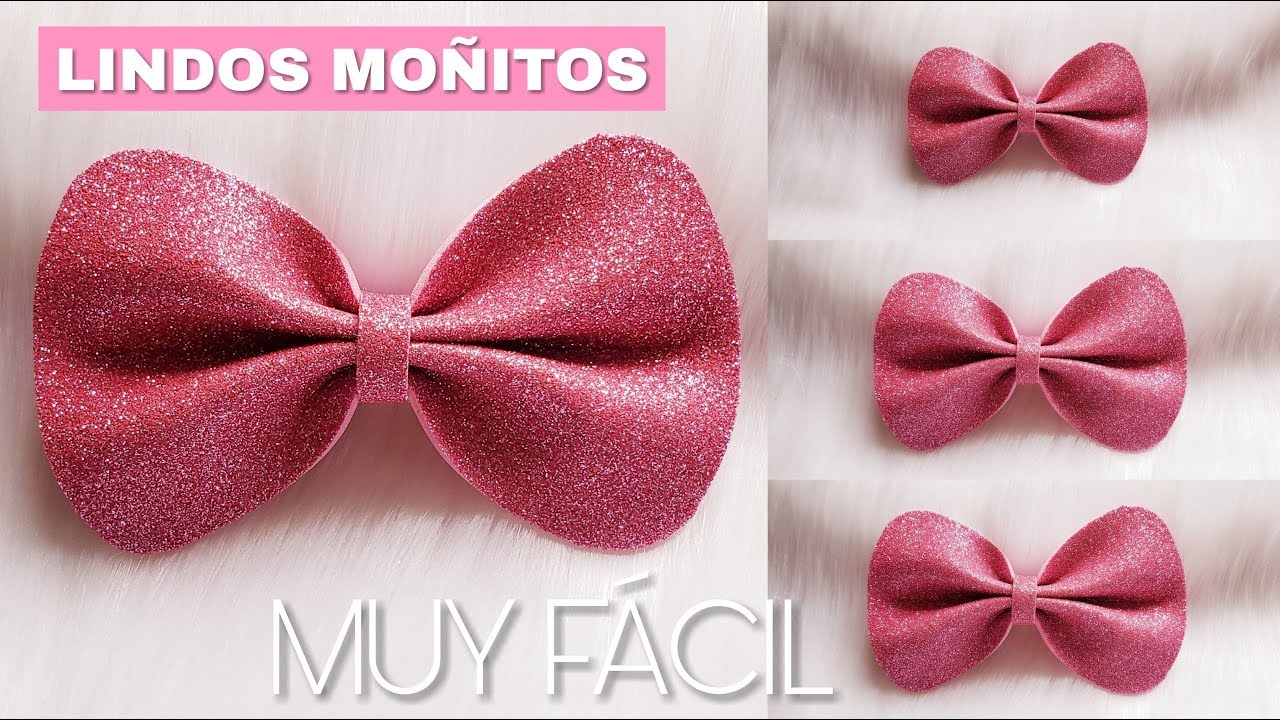 Lazos muy FÁCIL de HACER🎀🎀. How to make a hair Bow 😊👍