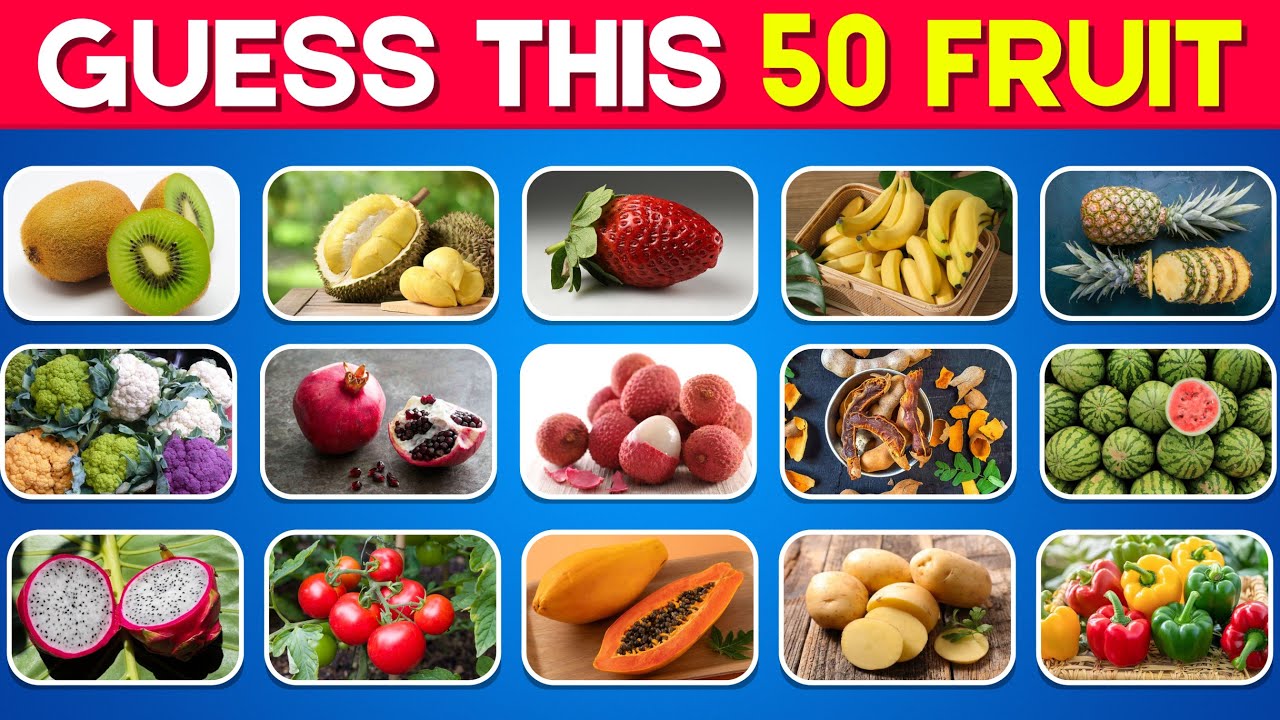 Guess The Fruit & Vegetable by Their IMAGE 🍒🍉