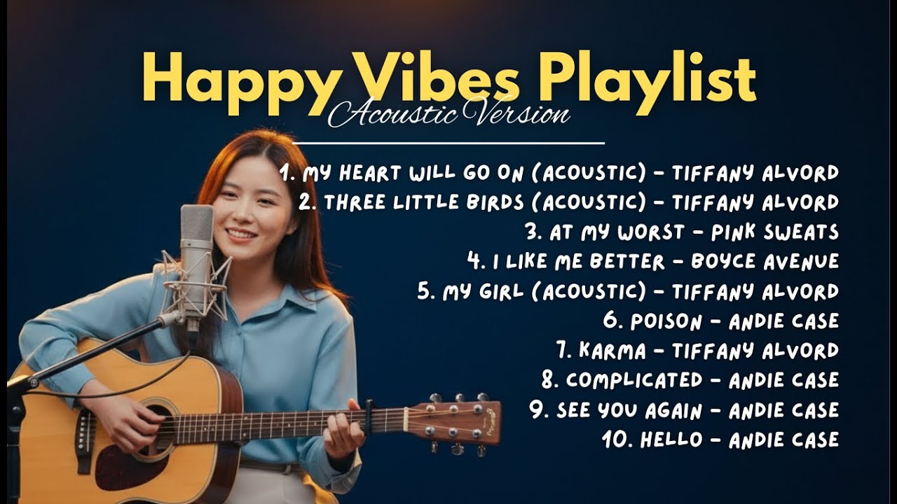 Happy Vibes Playlist Acoustic Version ☀️🎵 - Three Little Birds, At My Worst, My Girl, Complicated