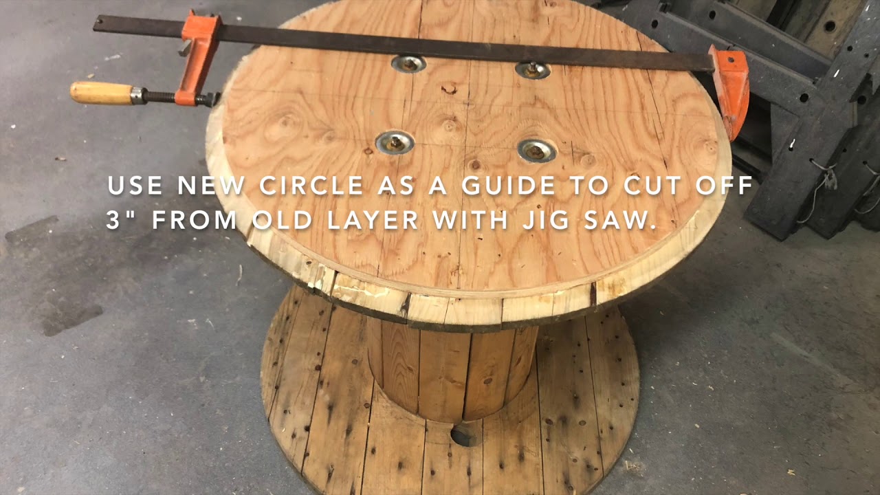 Wooden Spool Reel to Table