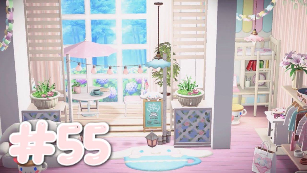 ACNH #55 | Cinnamoroll Patio Cafe | No Commentary ♡ Kittendo64
