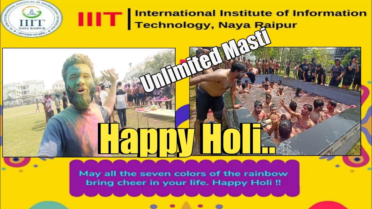 HOLI CELEBRATION IN IIIT NAYA RAIPUR 2022 !! DESI FOREIGNER !!MANISH BHAGAT