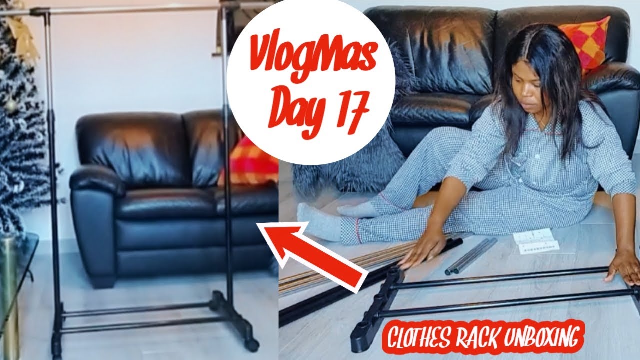 UNBOXING AND SETTING UP ADJUSTABLE CLOTHES RACK || SINGLE POLE CLOTHES RACK ||
