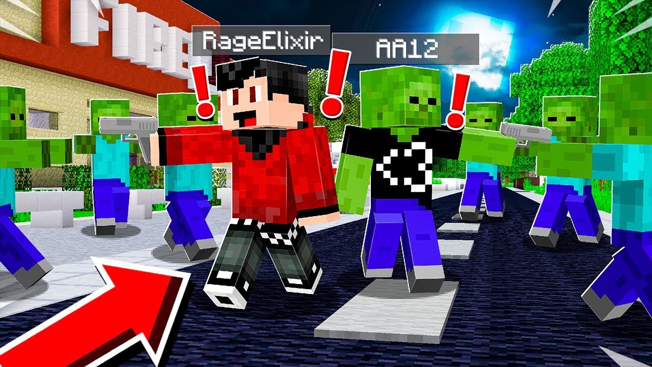 SURVIVING THE ZOMBIE APOCALYPSE IN MINECRAFT!