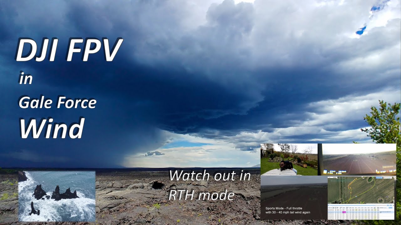 DJI FPV: Gale Force Wind Speed Test - Watch out in Normal Mode & RTH