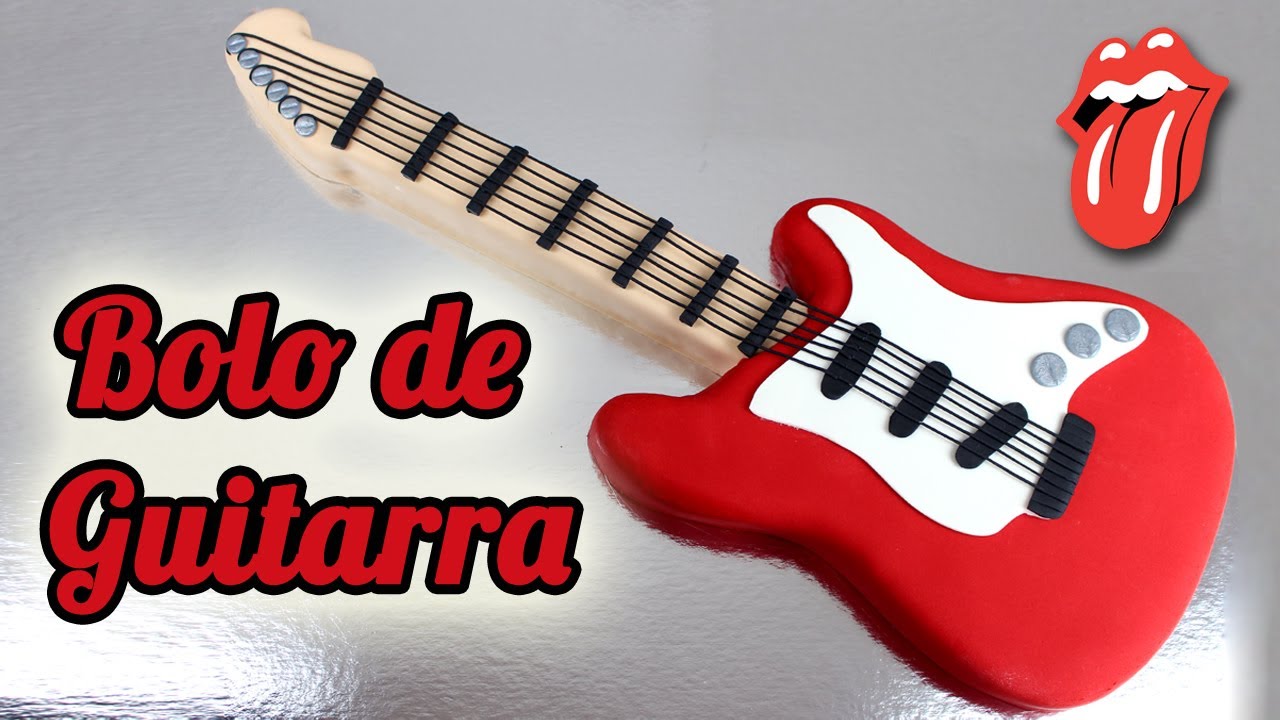 Bolo Decorado de Guitarra | Como Fazer Bolo em Formato de Guitarra | Cakepedia