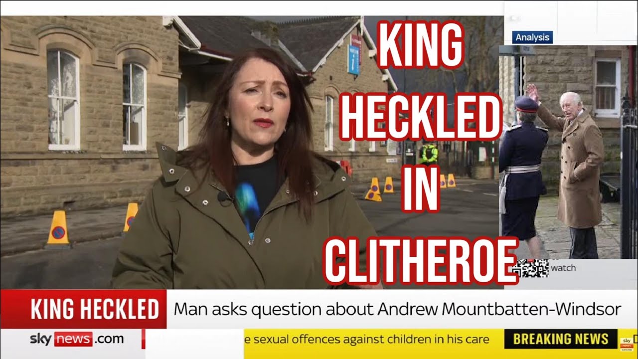 King Charles Heckled in Clitheroe Lancashire Visit